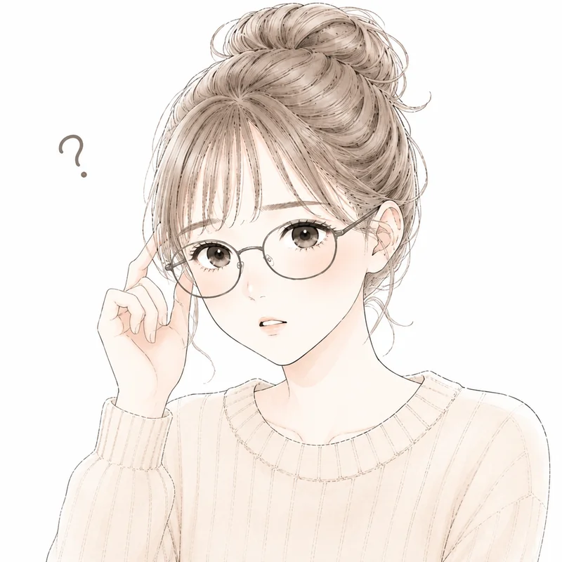 首をかしげて考えるまひる（執筆者アイコン）